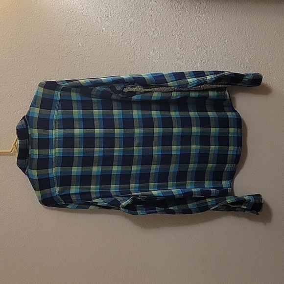 Hollister Button-down Plaid Flannel - Navy/Green - XL - Picture 10 of 13